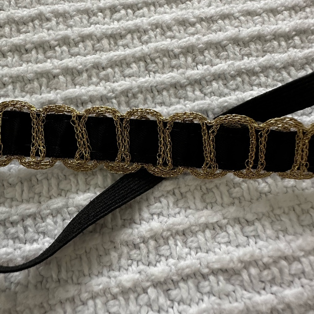 Elegant Black and Gold Women's Sweaty Bands Headband